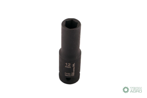 Nasadka udarowa sześciokątna długa 1/2". 12 mm. CrMo. DIN 3129. Waryński Nasadka udarowa sześciokątna długa 1/2". 12 mm. CrMo. DIN 3129. Waryński