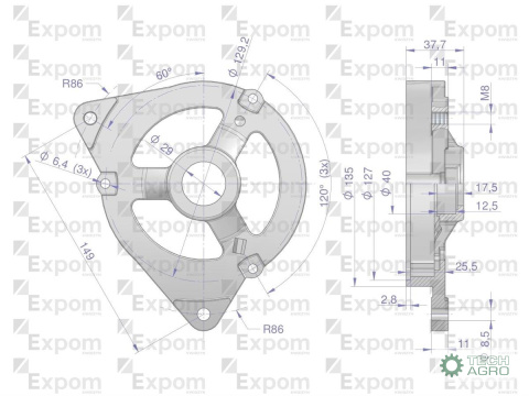 Pokrywa przednia alternatora AX260000EX C-360 Nowy Typ EXPOM KWIDZYN eu Pokrywa przednia alternatora AX260000EX C-360 Nowy Typ EXPOM KWIDZYN eu