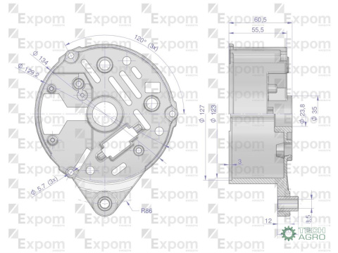 Pokrywa tylna alternatora AX230000 AX260000EX C-330 C-360 Nowy Typ EXPOM KWIDZYN eu Pokrywa tylna alternatora AX230000 AX260000EX C-330 C-360 Nowy Typ EXPOM KWIDZYN eu