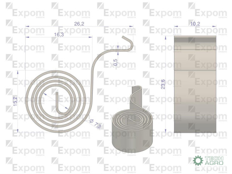 Sprężyna szczotek rozrusznika R10. R11 851.405.0 EXPOM KWIDZYN eu (sprzedawane po 10) Sprężyna szczotek rozrusznika R10. R11 851.405.0 EXPOM KWIDZYN eu (sprzedawane po 10)