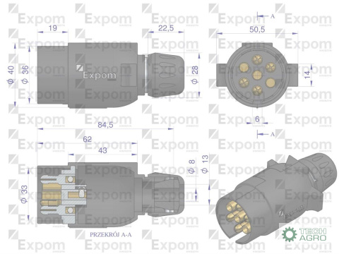 Wtyczka 7-Biegunowa EXPOM KWIDZYN eu Wtyczka 7-Biegunowa EXPOM KWIDZYN eu