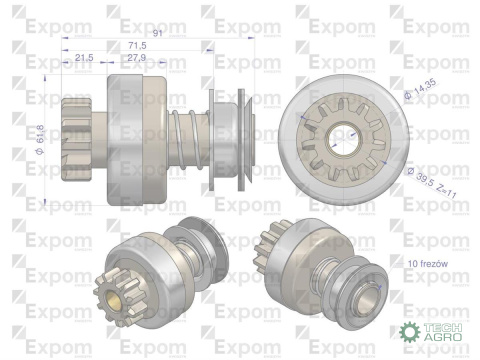 Zespół sprzęgający rozrusznika R-10A 851.700.0EX EXPOM KWIDZYN eu Zespół sprzęgający rozrusznika R-10A 851.700.0EX EXPOM KWIDZYN eu
