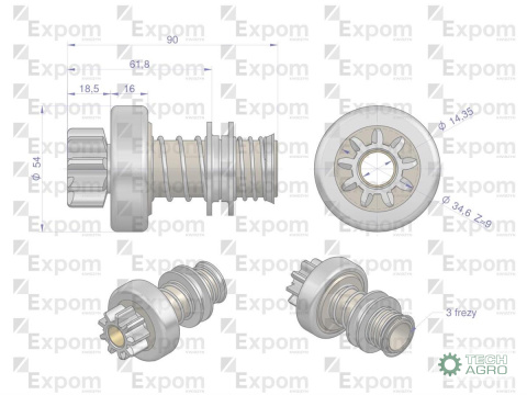 Zespół sprzęgający rozrusznika R-5 821.700.0EX EXPOM KWIDZYN eu Zespół sprzęgający rozrusznika R-5 821.700.0EX EXPOM KWIDZYN eu