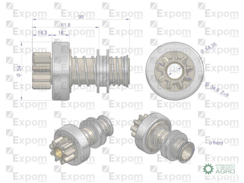 Zespół sprzęgający rozrusznika R-5C 826.700.0 EXPOM KWIDZYN eu Zespół sprzęgający rozrusznika R-5C 826.700.0 EXPOM KWIDZYN eu