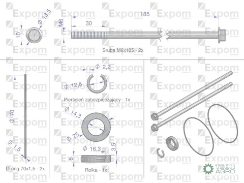 Zestaw montażowy rozrusznika MS175EX Nowy Typ EXPOM KWIDZYN eu