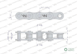 Łańcuch 083-1 (R1 1/2 x 3/16) 5 m zastosowanie Siewnik Kukurydzy