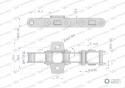 Łańcuch podajnika CA550VD łapka K1 co 6ogniwa 5m Waryński