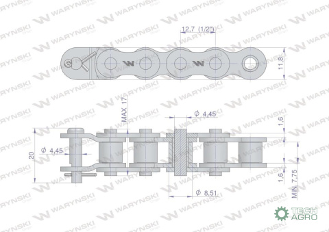 ŁAŃCUCH 08B1-40Ps BOLKO.WARYŃSKI ŁAŃCUCH 08B1-40Ps BOLKO.WARYŃSKI