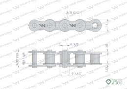 ŁAŃCUCH 12B1-144PS ADAPTER WARYŃSKI