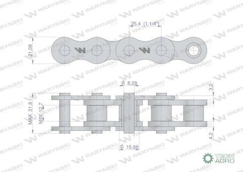 ŁAŃCUCH 16BX-82PS WARYŃSKI ŁAŃCUCH 16BX-82PS WARYŃSKI
