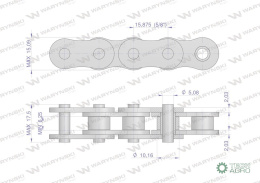 Łańcuch rolkowy 520-1 (R1 5/8) 5m Waryński