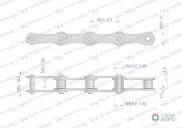 ŁAŃCUCH ZMIJKI ELEW.L208-34PZ WARYŃSKI