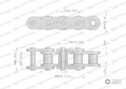ŁAŃCUCH NAP.ŚLIMAK WCIĄGANIA 60HSP-87PS +Z+1+Z 84448828 NEW HOLLAND WARYŃSKI