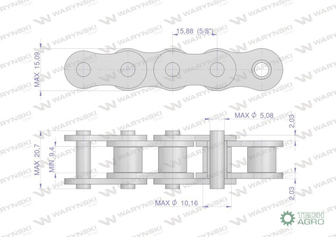ŁAŃCUCH WARIATOR MOT.NAP.50A-125PS+Z+3PS +Z+1+Z NEW HOLLAND WARYŃSKI ŁAŃCUCH WARIATOR MOT.NAP.50A-125PS+Z+3PS +Z+1+Z NEW HOLLAND WARYŃSKI