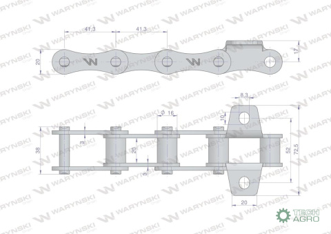 ŁAŃCUCH GARDZIELI ŚR.Z-058 WARYŃSKI ŁAŃCUCH GARDZIELI ŚR.Z-058 WARYŃSKI
