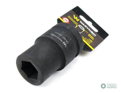 Nasadka udarowa sześciokątna 1" długa. 24 mm. CrMo. DIN 3129 Waryński Nasadka udarowa sześciokątna 1" długa. 24 mm. CrMo. DIN 3129 Waryński