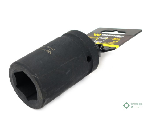 Nasadka udarowa sześciokątna 1" długa. 30 mm. CrMo. DIN 3129 Waryński Nasadka udarowa sześciokątna 1" długa. 30 mm. CrMo. DIN 3129 Waryński