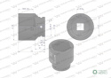 Nasadka udarowa sześciokątna 3/4". 51 mm. CrMo. DIN 3129. Waryński