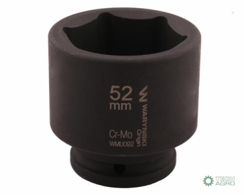Nasadka udarowa sześciokątna 3/4". 52 mm. CrMo. DIN 3129. Waryński Nasadka udarowa sześciokątna 3/4". 52 mm. CrMo. DIN 3129. Waryński
