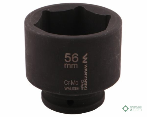 Nasadka udarowa sześciokątna 3/4". 56 mm. CrMo. DIN 3129. Waryński Nasadka udarowa sześciokątna 3/4". 56 mm. CrMo. DIN 3129. Waryński