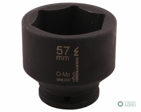 Nasadka udarowa sześciokątna 3/4". 57 mm. CrMo. DIN 3129. Waryński Nasadka udarowa sześciokątna 3/4". 57 mm. CrMo. DIN 3129. Waryński