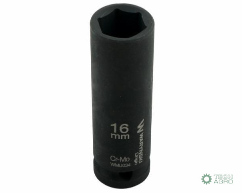 Nasadka udarowa sześciokątna długa 1/2". 16 mm. CrMo. DIN 3129. Waryński Nasadka udarowa sześciokątna długa 1/2". 16 mm. CrMo. DIN 3129. Waryński