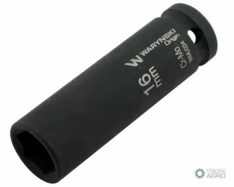 Nasadka udarowa sześciokątna długa 1/2". 16 mm. CrMo. DIN 3129. Waryński Nasadka udarowa sześciokątna długa 1/2". 16 mm. CrMo. DIN 3129. Waryński