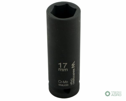 Nasadka udarowa sześciokątna długa 1/2". 17 mm. CrMo. DIN 3129. Waryński Nasadka udarowa sześciokątna długa 1/2". 17 mm. CrMo. DIN 3129. Waryński