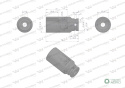 Nasadka udarowa sześciokątna długa 1/2" 27 mm. CrMo. DIN 3129. Waryński