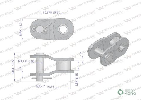 Półogniwo łańcucha 10BF20 zastosowanie Claas 670252. 670252.0. 0006702520 Waryński ( sprzedawane po 5 ) Półogniwo łańcucha 10BF20 zastosowanie Claas 670252. 670252.0. 0006702520 Waryński ( sprzedawane po 5 )