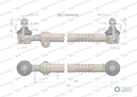 Drążek kierowniczy 3057164R91 WARYŃSKI Drążek kierowniczy 3057164R91 WARYŃSKI