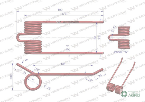 Palec podbieracza zastosowanie HESSTON 700054690 Waryński Palec podbieracza zastosowanie HESSTON 700054690 Waryński