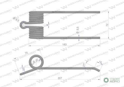 Palec podbieracza zastosowanie Hesston 701700111 Waryński Palec podbieracza zastosowanie Hesston 701700111 Waryński