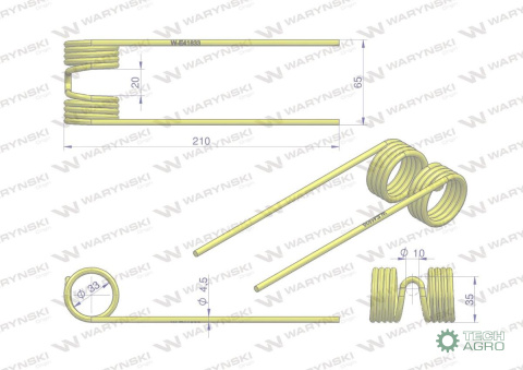 Palec podbieracza zastosowanie John Deere E41833 Waryński Palec podbieracza zastosowanie John Deere E41833 Waryński