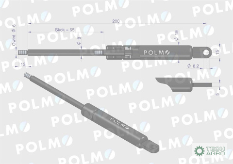 TELESKOP GAZ.200MM POLMO TELESKOP GAZ.200MM POLMO