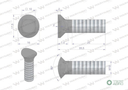 ŚRUBA M10X35-8.8 PÓŁOKR.WARYŃSKI