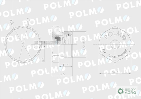 Zawór odwadniający zbiornika powietrza 1/2 BSP 1664505MP ( sprzedawane po 5 ) POLMO Zawór odwadniający zbiornika powietrza 1/2 BSP 1664505MP ( sprzedawane po 5 ) POLMO
