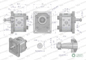 Pompa hydrauliczna zębata 1.0cm3 (grupa 1 - typ europejski) wałek 1:8 przyłącza gwintowane (obroty prawe) max.250 bar Waryński
