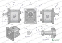 Pompa hydrauliczna zębata 2.5cm3 (grupa 1 - typ europejski) wałek 1:8 przyłącza obustronnie gwinty wewnętrzne 3/8 (obroty prawe