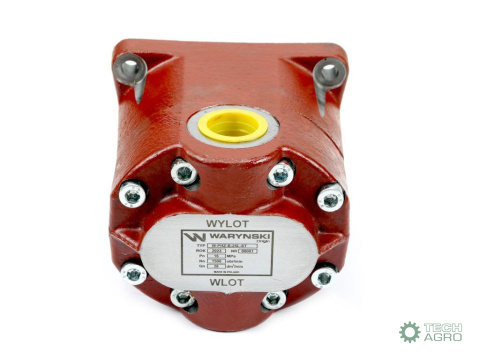 Pompa hydrauliczna zębata do Bizon Z-050 stary typ PZS-KP-25 (obroty lewe) 16Mpa w korpusie żeliwnym Waryński Pompa hydrauliczna zębata do Bizon Z-050 stary typ PZS-KP-25 (obroty lewe) 16Mpa w korpusie żeliwnym Waryński