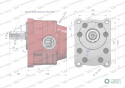 Pompa hydrauliczna zębata do Cyklop PZS-KZ-50P (obroty prawe) 20Mpa w korpusie żeliwnym Waryński