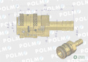 Szybkozłącze pneumatyczne P26 NW7.2 gniazdo pod wąż DN09mm POLMO ( sprzedawane po 5 )