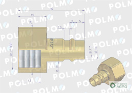 SZYBKOZŁĄCZE PN.P26 NW7 WTYCZKA 1/2