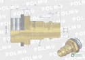 Szybkozłącze pneumatyczne P26 NW7.2 wtyczka 3/8"BSP gwint zewnętrzny POLMO ( sprzedawane po 5 )