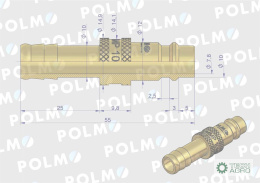 SZYBKOZŁĄCZE PN.P26 NW7 WĄŻ DN10MM POLMO