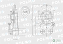 ZŁĄCZE TWARDE 22X1,5 POLMO ŻÓŁTE TWARDE DWUOBW BEZ ZAWORU