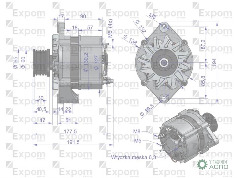 Alternator AAK1363 Nowy Typ EXPOM EXPOMKWIDZYN eu