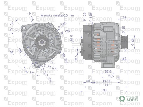 Alternator AAN5308 Nowy Typ EXPOMKWIDZYN eu