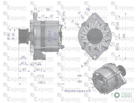 Alternator LRA01943 Nowy Typ EXPOMKWIDZYN eu