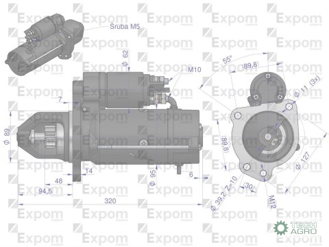 Rozrusznik 12V RENAULT Typ Iskra MS110 EXPOM eu Rozrusznik 12V RENAULT Typ Iskra MS110 EXPOM eu